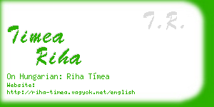 timea riha business card